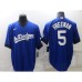 Men's Nike Los Angeles Dodgers #5 Freddie Freeman Blue City Player Stitched Jersey