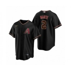 Men's Arizona Diamondbacks #2 Starling Marte Nike Black Replica Alternate Stitched Jersey