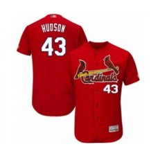 Men's St. Louis Cardinals #43 Dakota Hudson Red Alternate Flex Base Authentic Collection Baseball Player Stitched Jersey