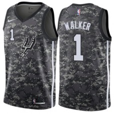 Men's Nike San Antonio Spurs #1 Lonnie Walker Swingman Camo NBA Jersey - City Edition