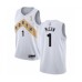 Men's Toronto Raptors #1 Patrick McCaw Swingman White 2019 Basketball Finals Champions Jersey - City Edition