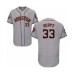 Men's Houston Astros #33 Mike Scott Grey Road Flex Base Authentic Collection 2019 World Series Bound Baseball Stitched Jersey