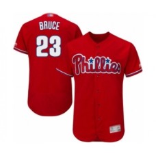 Men's Philadelphia Phillies #23 Jay Bruce Red Alternate Flex Base Authentic Collection Baseball Player Stitched Jersey