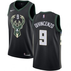 Men's Nike Milwaukee Bucks #9 Donte DiVincenzo Swingman Black NBA Jersey - Statement Edition