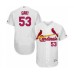 Men's St. Louis Cardinals #53 John Gant White Home Flex Base Authentic Collection Baseball Player Stitched Jersey