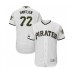 Men's Pittsburgh Pirates #72 Geoff Hartlieb White Alternate Authentic Collection Flex Base Baseball Player Stitched Jersey