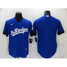 Men's Los Angeles Dodgers Blank Blue Game City Player Stitched Jersey