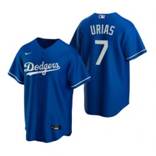 Men's Nike Los Angeles Dodgers #7 Julio Urias Royal Alternate Stitched Baseball Jersey