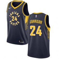 Men's Nike Indiana Pacers #24 Alize Johnson Swingman Navy Blue NBA Jersey - Icon Edition