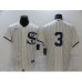 Men's Chicago White Sox #3 Harold Baines Cream Elite 2021 Field of Dreams Stitched Jersey