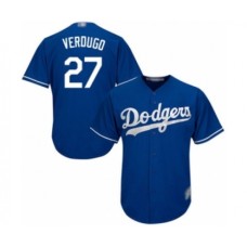 Men's Los Angeles Dodgers #27 Alex Verdugo Royal Blue Alternate Flex Base Authentic Collection Baseball Player Stitched Jersey