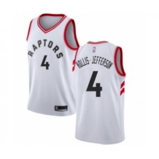 Men's Toronto Raptors #4 Rondae Hollis-Jefferson Authentic White Basketball Stitched Jersey - Association Edition