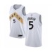 Men's Toronto Raptors #5 Stanley Johnson Authentic White Basketball Stitched Jersey - City Edition