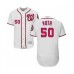 Men's Washington Nationals #50 Austin Voth White Home Flex Base Authentic Collection Baseball Player Stitched Jersey