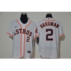 Men's Houston Astros #2 Alex Bregman White Stitched MLB Flex Base Nike Jersey