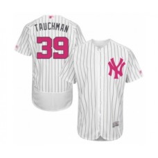 Men's New York Yankees #39 Mike Tauchman Authentic White 2016 Mother's Day Fashion Flex Base Baseball Player Stitched Jersey