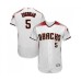 Men's Arizona Diamondbacks #5 Eduardo Escobar White Home Authentic Collection Flex Base Baseball Jersey