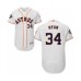 Men's Houston Astros #34 Nolan Ryan White Home Flex Base Authentic Collection 2019 World Series Bound Baseball Stitched Jersey