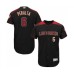 Men's Arizona Diamondbacks #6 David Peralta Black Alternate Authentic Collection Flex Base Baseball Jersey