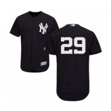 Men's New York Yankees #29 Gio Urshela Navy Blue Alternate Flex Base Authentic Collection Baseball Player Stitched Jersey