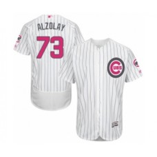 Men's Chicago Cubs #73 Adbert Alzolay Authentic White 2016 Mother's Day Fashion Flex Base Baseball Player Stitched Jersey