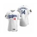 Men's Los Angeles Dodgers #14 Enrique Hernandez Nike White 2020 World Series Authentic Stitched Jersey