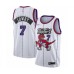 Men's Toronto Raptors #7 Kyle Lowry Authentic White Hardwood Classics Basketball Stitched Jersey