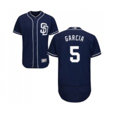 Men's San Diego Padres #5 Greg Garcia Navy Blue Alternate Flex Base Authentic Collection Baseball Jersey