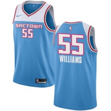 Men's Nike Sacramento Kings #55 Jason Williams Swingman Blue NBA Jersey - 2018 19 City Edition