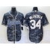 Men's Los Angeles Dodgers #34 Toro Valenzuela Gray Camo Cool Base Stitched Baseball Jersey