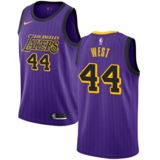 Men's Nike Los Angeles Lakers #44 Jerry West Swingman Purple NBA Jersey - City Edition