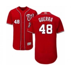 Men's Washington Nationals #48 Javy Guerra Red Alternate Flex Base Authentic Collection Baseball Player Stitched Jersey