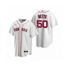 Men's Boston Red Sox #50 Mookie Betts Nike White Replica Home Stitched Jersey