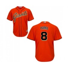 Men's San Francisco Giants #8 Gerardo Parra Replica Orange Alternate Cool Base Baseball Jersey