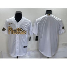 Men's Philadelphia Phillies Blank White 2022 All Star Stitched Cool Base Nike Jersey