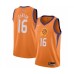 Men's Phoenix Suns #16 Tyler Johnson Authentic Orange Finished Basketball Stitched Jersey - Statement Edition