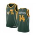 Men's Nike Utah Jazz #14 Jeff Hornacek Green Swingman Jersey - Earned Edition