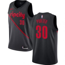 Men's Nike Portland Trail Blazers #30 Terry Porter Swingman Black NBA Jersey - 2018 19 City Edition