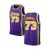 Men's Los Angeles Lakers #73 Dennis Rodman Authentic Purple Basketball Jerseys - Icon Edition