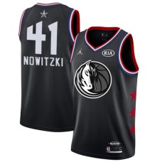 Men's Nike Dallas Mavericks #41 Dirk Nowitzki Black NBA Jordan Swingman 2019 All-Star Game Jersey