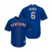 Men's New York Mets #6 Jeff McNeil Replica Royal Blue Alternate Road Cool Base Baseball Jersey