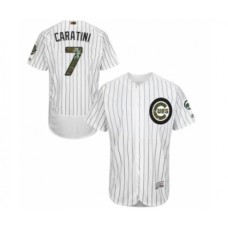 Men's Chicago Cubs #7 Victor Caratini Authentic White 2016 Memorial Day Fashion Flex Base Baseball Player Stitched Jersey