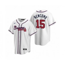 Men's Atlanta Braves #15 Sean Newcomb Nike White 2020 Replica Home Stitched Jersey