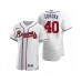 Men's Atlanta Braves #40 Mike Soroka Nike White 2020 Authentic Stitched Jersey