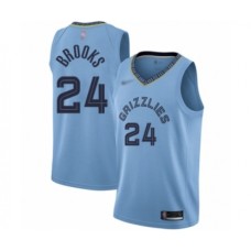 Men's Memphis Grizzlies #24 Dillon Brooks Authentic Blue Finished Basketball Stitched Jersey Statement Edition