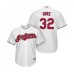 Men's Cleveland Indians #32 Zach Duke Replica White Home Cool Base Baseball Jersey