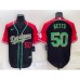 Men's Los Angeles Dodgers #50 Mookie Betts Number Black Mexican Heritage Culture Night Nike Stitched Jersey