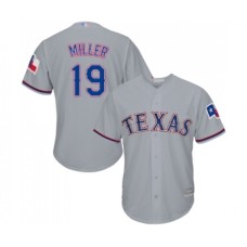 Men's Texas Rangers #19 Shelby Miller Replica Grey Road Cool Base Baseball Jersey