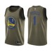 Men's Golden State Warriors #1 D'Angelo Russell Swingman Green Salute to Service Basketball Jersey