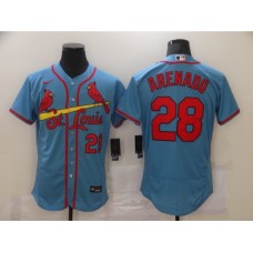 Men's St. Louis Cardinals #28 Nolan Arenado Nike Blue Stitched Jersey